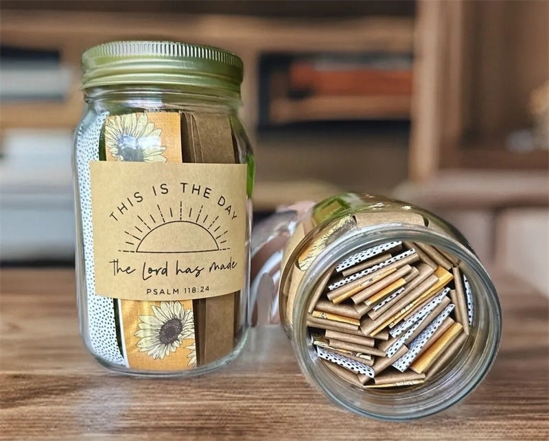 Handmade Bible Verses Jar 67 Color-coded Bible Verse Jar Crafts
