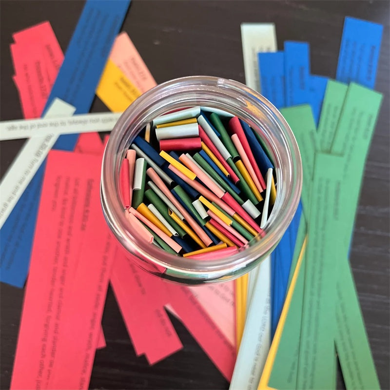 Handmade Bible Verses Jar 67 Color-coded Bible Verse Jar Crafts