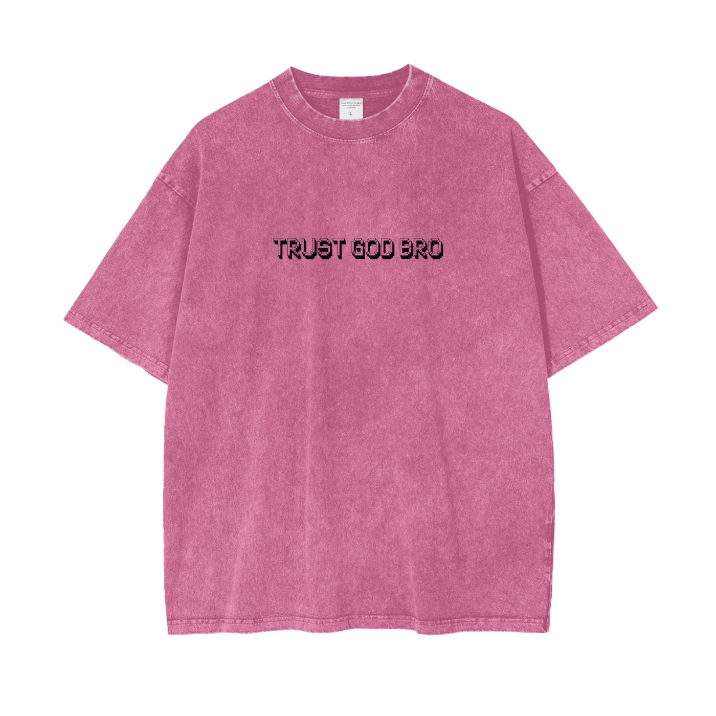 Oversize Snow Washed Trust God Bro Unisex T-Shirt