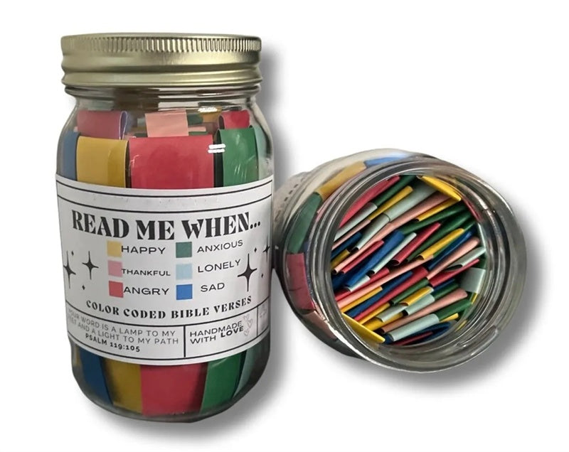 Handmade Bible Verses Jar 67 Color-coded Bible Verse Jar Crafts