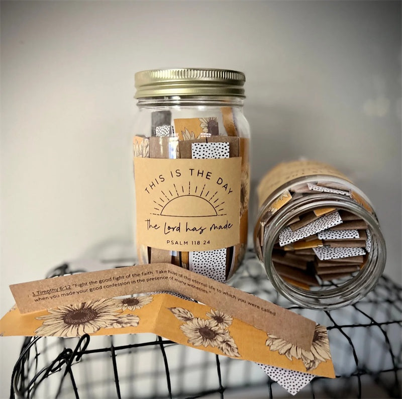 Handmade Bible Verses Jar 67 Color-coded Bible Verse Jar Crafts