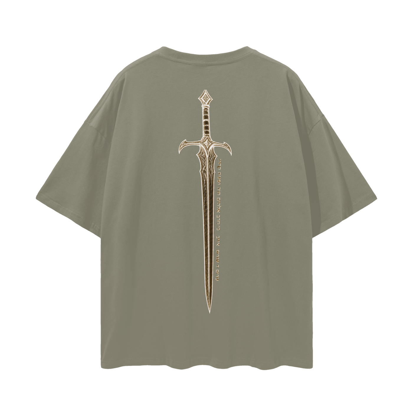 Sword Hebrew Drop Shoulder T-Shirt