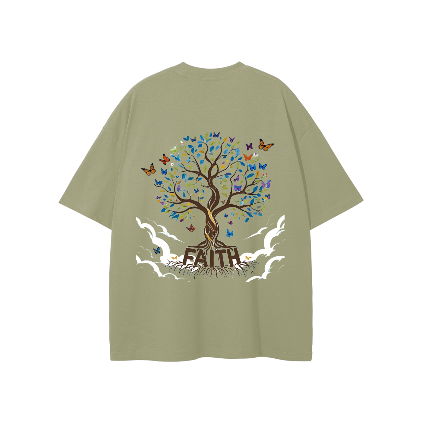 Unisex Butterfly Tree Cotton T-Shirt