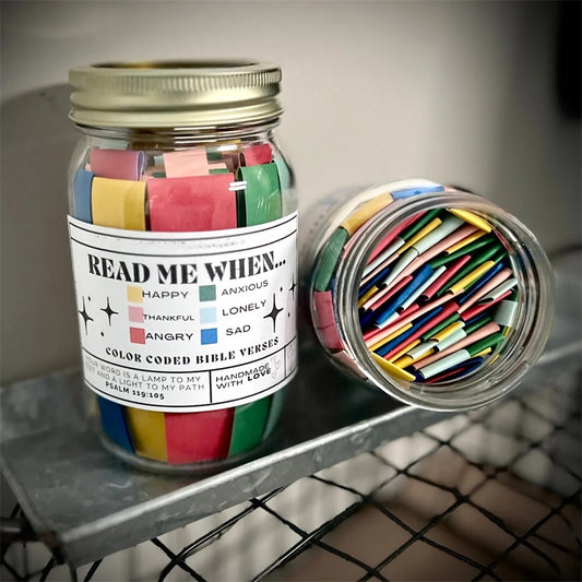 Handmade Bible Verses Jar 67 Color-coded Bible Verse Jar Crafts