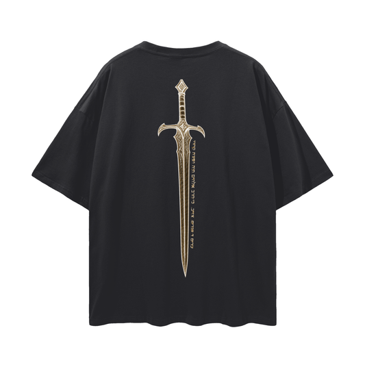 Sword Hebrew Drop Shoulder T-Shirt