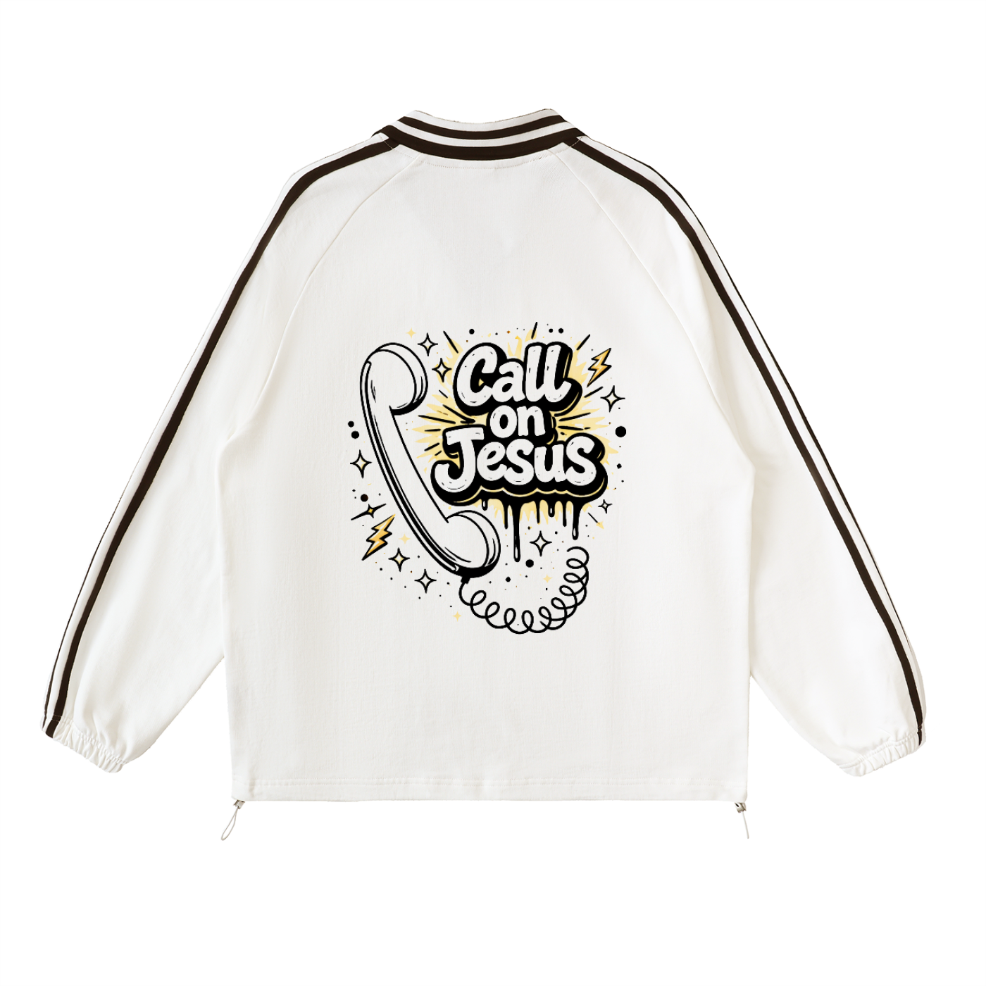 Call on Jesus Lapel Collar Sweatshirt